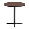 Pemberly Row Cafe Table Round X Base 36