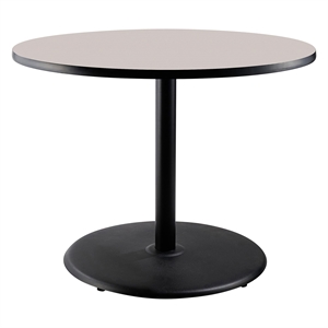 Pemberly Row Cafe Table 30&quotH Particleboard Black Frame Gray Top