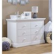 Pemberly Row Set of 2 4-in-1 Crib and Double Dresser in White