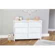 Pemberly Row Set of 2 Crib and Changer & Double Dresser in White