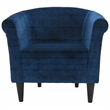 Pemberly Row Set of 2 Traditional Fabric and EPS Club Chair in Blue