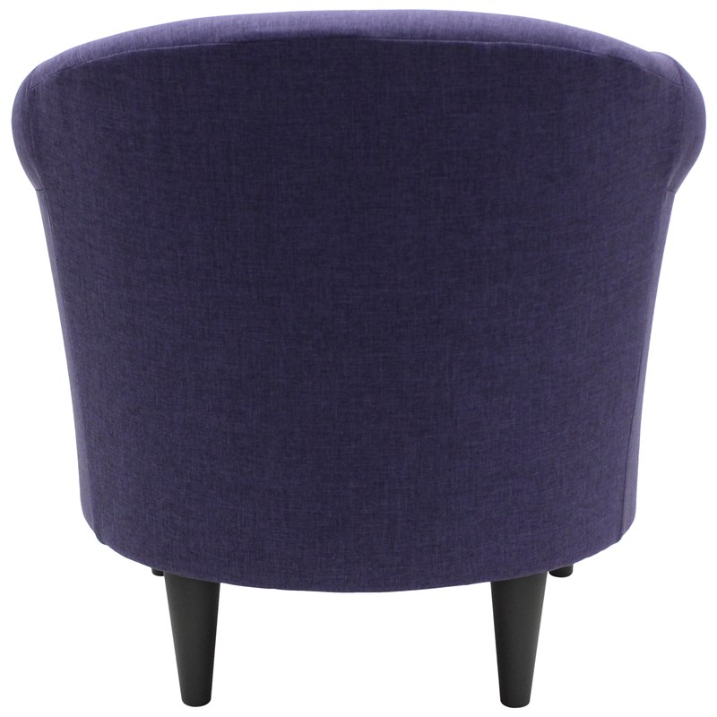 Pemberly Row Set of 2 Traditional Fabric & EPS Club Chair in Purple