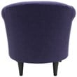 Pemberly Row Set of 2 Traditional Fabric & EPS Club Chair in Purple