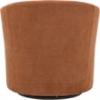 Pemberly Row Set of 2 Fabric Curved Arm Swivel Tub Chair in Burnt Orange