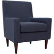 Pemberly Row Set of 2 Traditional Fabric Arm Chair in Navy Blue