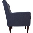 Pemberly Row Set of 2 Traditional Fabric Arm Chair in Navy Blue