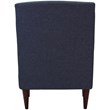 Pemberly Row Set of 2 Traditional Fabric Arm Chair in Navy Blue