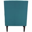 Pemberly Row Set of 2 Traditional Fabric Lounge Chair in Teal Blue