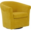 Pemberly Row Set of 2 Traditional Polyester Fabric Club Chair in Yellow