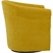 Pemberly Row Set of 2 Traditional Polyester Fabric Club Chair in Yellow