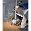 Pemberly Row Set of 2 C-shape Lucite and Acrylic Accent Table in Clear