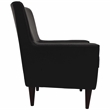 Pemberly Row Set of 2 Traditional Faux Leather Arm Chair in Black