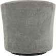 Pemberly Row Set of 2 Traditional Fabric Curved Arm Swivel Tub Chair in Gray