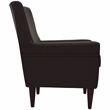 Pemberly Row Set of 2 Traditional Faux Leather Arm Chair in Dark Brown