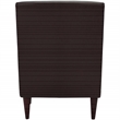 Pemberly Row Set of 2 Traditional Faux Leather Arm Chair in Dark Brown