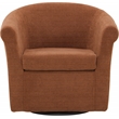 Pemberly Row Set of 2 Traditional Polyester Fabric Club Chair in Orange