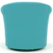Pemberly Row Set of 2 Polyester Fabric Swivel Club Chair in Carribean Blue