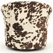 Pemberly Row Set of 2 Traditional Fabric Swivel Club Chair in Milky Brown