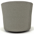 Pemberly Row Set of 2 Traditional Fabric Swivel Club Chair in Gray