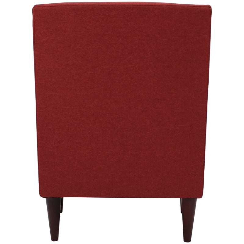 Pemberly Row Set of 2 Traditional Fabric Arm Chair in Picante Red