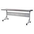Pemberly Row Modern Plastic Training Table in Charcoal Slate