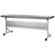 Pemberly Row Modern Plastic Training Table in Charcoal Slate