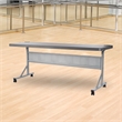 Pemberly Row Modern Plastic Training Table in Charcoal Slate