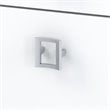 Pemberly Row Set of 2 60W Bow Front Desk & Lateral File Cabinet in Pure White