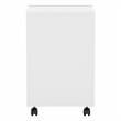 Pemberly Row Set of 2 L-Shaped Bow Front Desk & Mobile File Cabinet - White/Gray