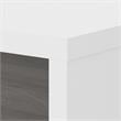 Pemberly Row Set of 2 L-Shaped Bow Front Desk & Mobile File Cabinet - White/Gray