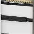 Pemberly Row Set of 2 60W Credenza Desk & Mobile File Cabinet in White & Gray