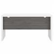 Pemberly Row Set of 2 60W Credenza Desk & Lateral File Cabinet in White & Gray