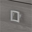 Pemberly Row Set of 2 60W Credenza Desk & Lateral File Cabinet in White & Gray