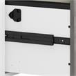 Pemberly Row Set of 2 60W Credenza Desk & Lateral File Cabinet in White & Gray