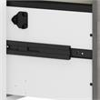 Pemberly Row Set of 2 Bow Front L-Shape Desk & Lateral File Cabinet - White/Gray