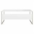 Pemberly Row Set of 2 Low Storage Cabinet & Computer Table Desk in White