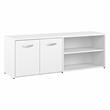 Pemberly Row Set of 2 Low Storage Cabinet & Computer Table Desk in White