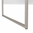 Pemberly Row Set of 2 Low Storage Cabinet & Computer Table Desk in White