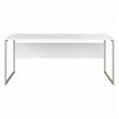 Pemberly Row Set of 2 Low Storage Cabinet & Computer Table Desk in White