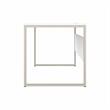 Pemberly Row Set of 2 Tall 5-Shelf Bookcase & Computer Table Desk in White