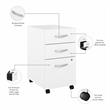 Pemberly Row Set of 2 Mobile File Cabinet & Computer Table Desk in White