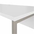 Pemberly Row Set of 2 Low Storage Cabinet & L-Shaped Table Desk in White