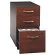Pemberly Row Set of 2 66W L-Shaped Desk & Mobile File Cabinet in Hansen Cherry