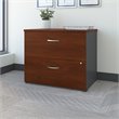 Pemberly Row Set of 2 60W Office Desk & Lateral File Cabinet in Hansen Cherry