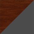 Pemberly Row Set of 2 48W Office Desk & Mobile File Cabinet in Hansen Cherry