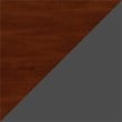 Pemberly Row Set of 2 60W Credenza Desk & Mobile File Cabinet in Hansen Cherry