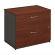 Pemberly Row Set of 2 48W Office Desk & Lateral File Cabinet in Hansen Cherry