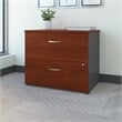 Pemberly Row Set of 2 60W Credenza Desk & Lateral File Cabinet in Hansen Cherry