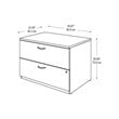 Pemberly Row Set of 2 66W L-Shaped Desk & Lateral File Cabinet in Hansen Cherry