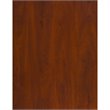 Pemberly Row Set of 2 60W Credenza Desk & 5-Shelf Bookcase in Hasnen Cherry